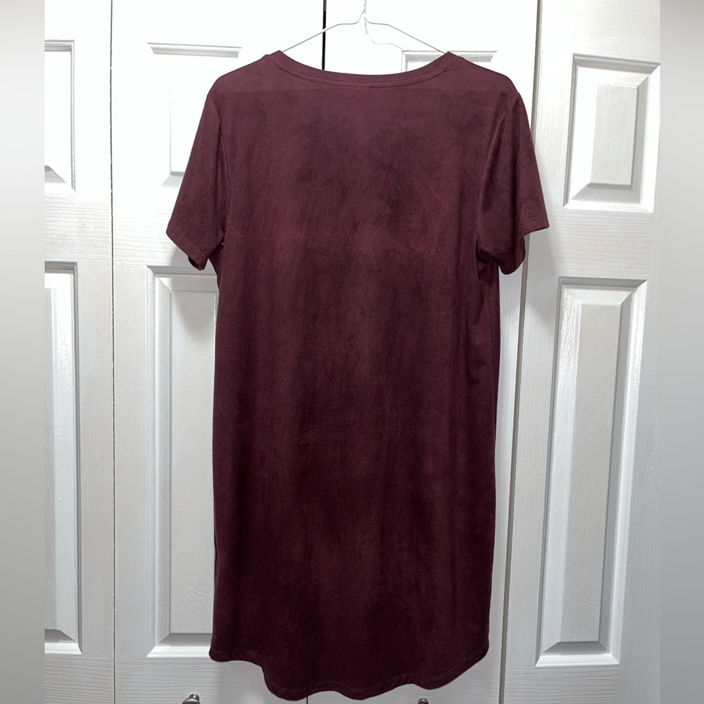 Altar’d State Short Sleeve Purple Velvet Dress - size medium - Picture 2 of 2